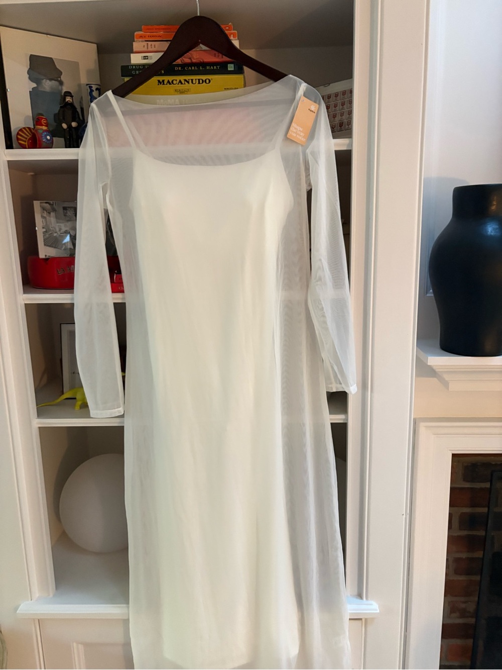 White Shapewear Slimming Midi Skirt medium new with tags
